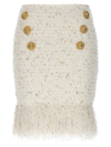 BALMAIN BALMAIN 'FRINGED TWEED' SKIRT