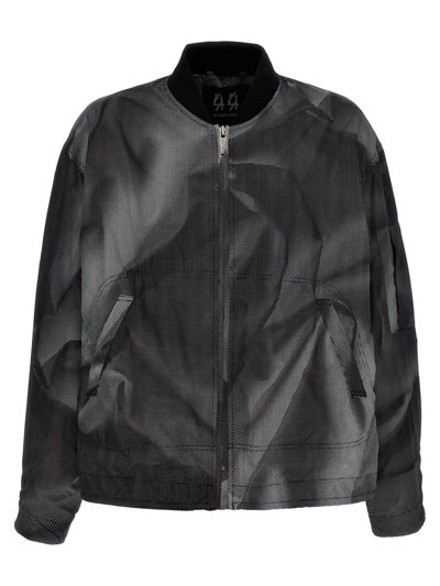 M44 Label Group 'crinkle' Bomber Jacket In Gray