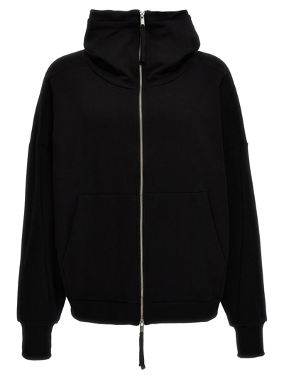 Thom Krom Zip Hoodie In Black