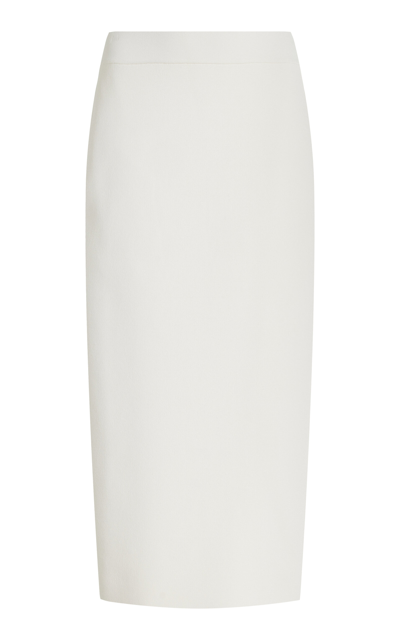 The Frankie Shop Solange Knit Midi Pencil Skirt In White