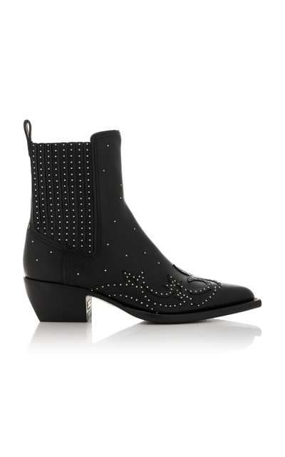 Golden Goose Debbie Beatles Studded Leather Boots In Black