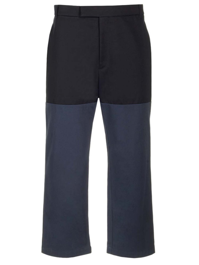 Thom Browne Panelled Straight Leg Trousers In Multi