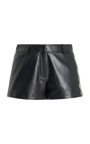 THE FRANKIE SHOP KATE FAUX LEATHER SHORTS