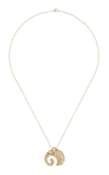 Yvonne Léon Elephant Shell 9k Yellow Gold Diamond Necklace In Gold