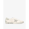 Golden Goose Super-star Nappa Upper Nabuk Star Suede Tongue Heel And Spur In White