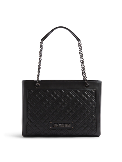 Love Moschino Women's Quilted Shoulder Tote Black