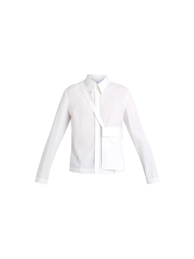 Mm6 Maison Margiela Men's White Buttoned Pocket Shirt