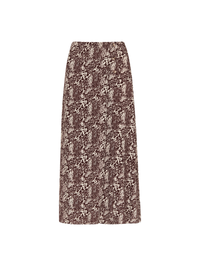 Whistles Micro Leopard Print Wrap Skirt