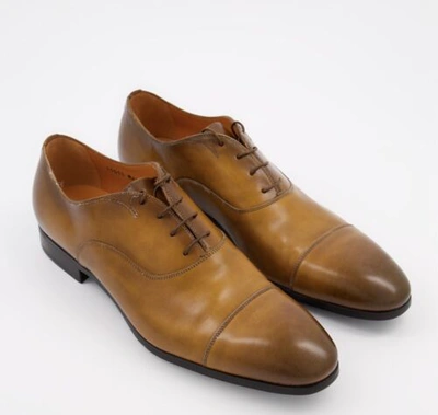 Pre-owned Santoni Mens Leather Shoes In Brown