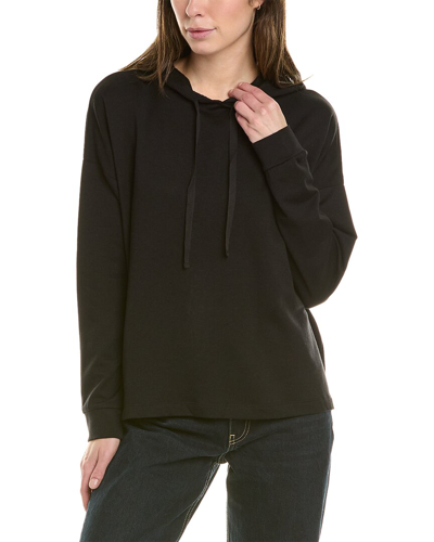 Eileen Fisher Cropped Hoodie In Black