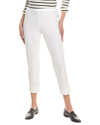 Eileen Fisher Petite Washable Stretch-crepe Slim Ankle Pants In White