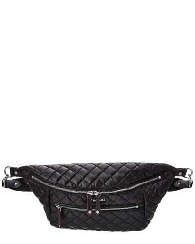 Mz Wallace Crosby Quilted Nylon Zip Sling Bag In Black