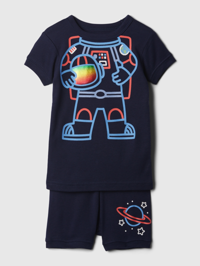 Gap Baby Organic Cotton Short Pj Set In Outer Space