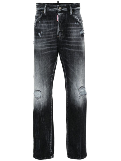 Dsquared2 642 Fit Cotton Denim Jeans In Black