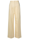 The Andamane 'nathalie' Ivory Wool Blend Trousers In Avorio