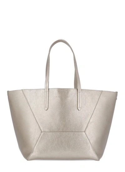 Brunello Cucinelli Logo Pochette Tote Bag In Grey