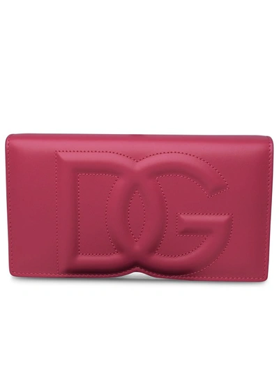 Dolce & Gabbana Fuchsia Leather Bag In Pink