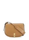 POLO RALPH LAUREN BROWN SMOOTH LEATHER SHOULDER BAG