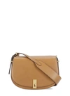 Polo Ralph Lauren Brown Smooth Leather Shoulder Bag In Brown