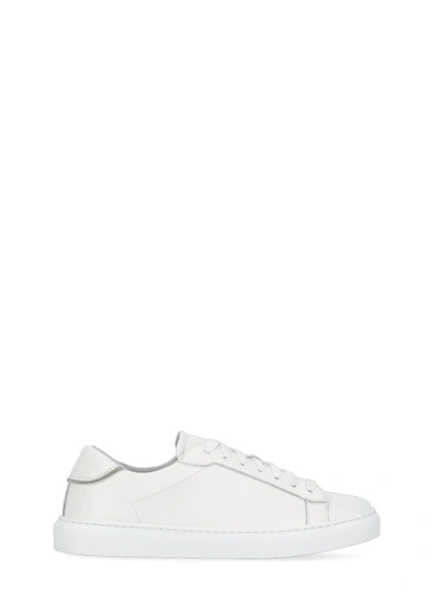 Fabiana Filippi Pebbled Low-top Sneakers In White