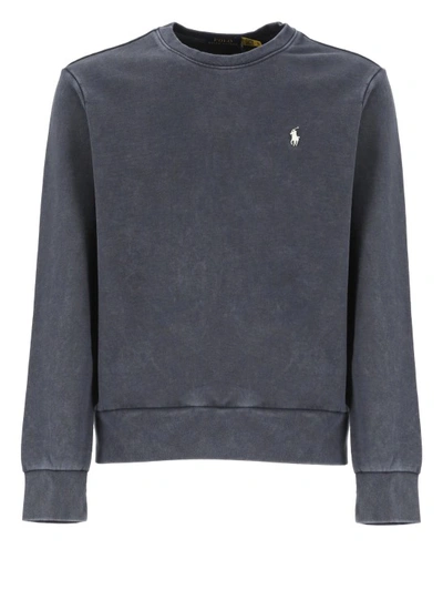 Polo Ralph Lauren Cotton Loopback Sweatshirt In Blue