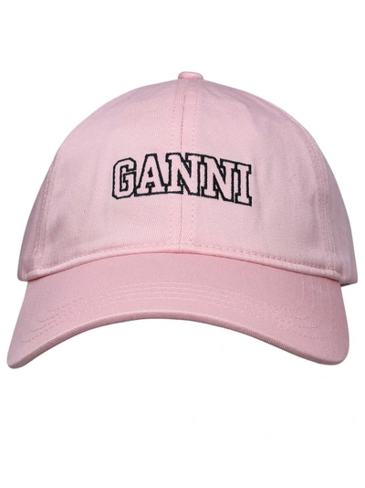 Ganni Baseball Hat In Pink