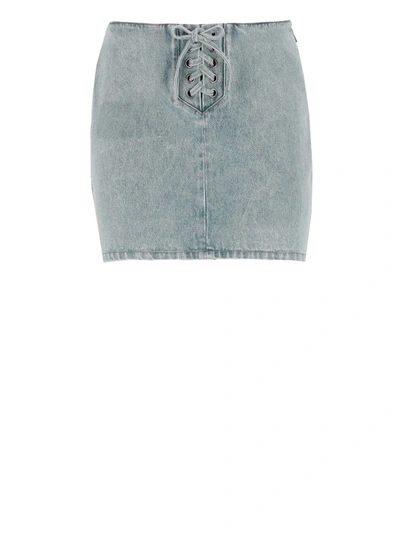 ROTATE BIRGER CHRISTENSEN DENIM MINI SKIRT