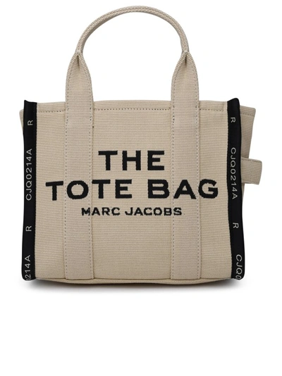 Marc Jacobs (the) Mini Traveler Tote Aus Beigefarbener Baumwolle In Neutrals