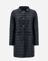 Herno Coat In Nylon Ultralight In Navy Blue