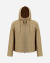 Herno Bomber Jacket In Embroidered Delon In Sand