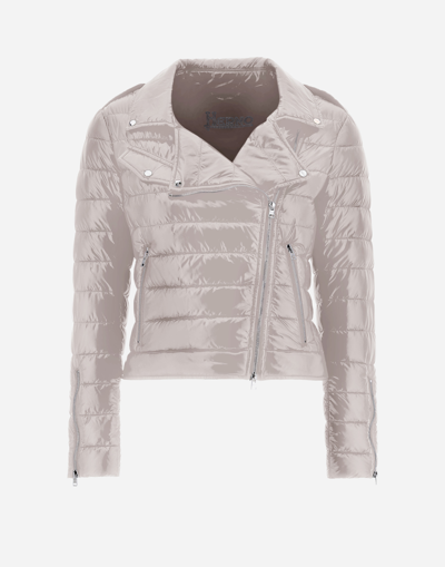 Herno Bomber Jacket In Nylon Ultralight In Grey Pearl