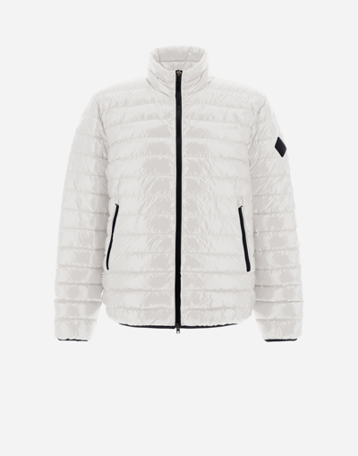 Herno Bomber Jacket In Gloss In White