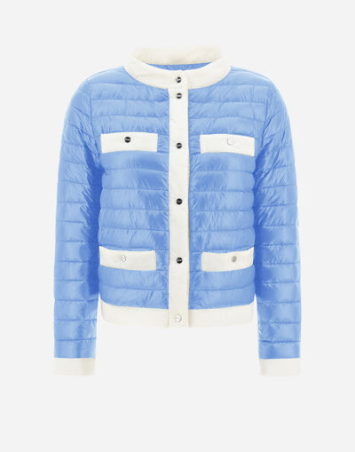 Herno Nylon Ultralight And Ecoage Jacket In Light Blue