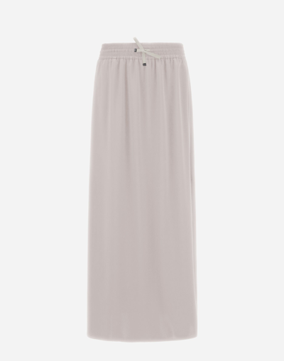 Herno Casual Satin Skirt In Chantilly