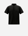 Herno Jersey Crepe Polo Shirt In Black