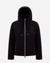 Herno Suede Effect Bomber Jacket In Black