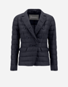 Herno Double-breasted Nylon Ultralight Blazer In Black