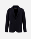 Herno Plain Single-breasted Tailored Blazer In Black