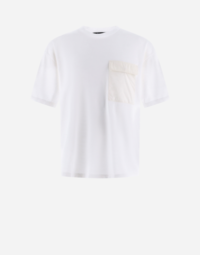 Herno T-shirt In Cotton Jersey In White
