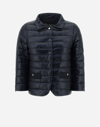 Herno Jacket In Nylon Ultralight In Navy Blue