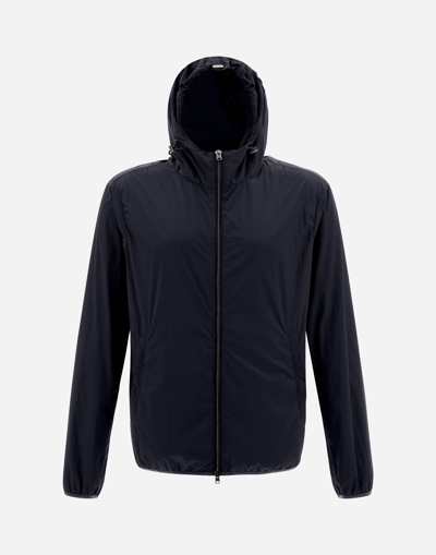 Herno Ultralight Matt Bomber Jacket In Blue