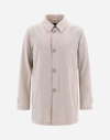 Herno City Life Raincoat In Grey Pearl