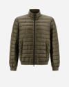 Herno Nylon Ultralight And Knit Bomber Jacket In Military