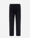 Herno Trousers In Light Non-washed Scuba In Black