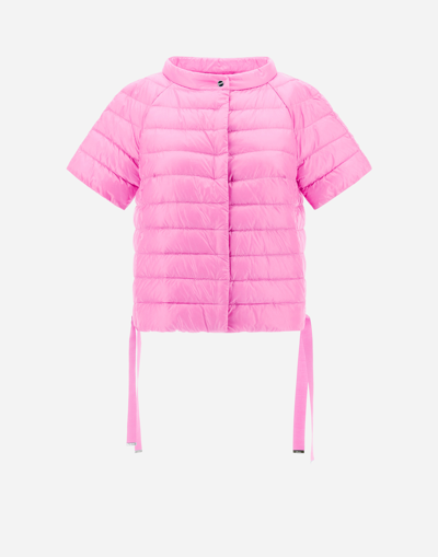 Herno Nylon Ultralight Cape Jacket In Pink
