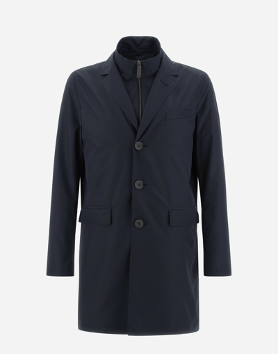 Herno Byron Raincoat In Blue