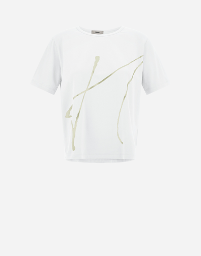 Herno Interlock Jersey T-shirt In White