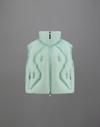 Herno Sleeveless Laminar Jacket In Translucent Ripstop In Seafoam Green
