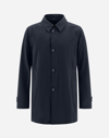 Herno Single-breasted Jacket With Two Front Pockets In Blue