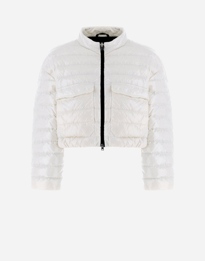 Herno Bomber Jacket In Gloss In White